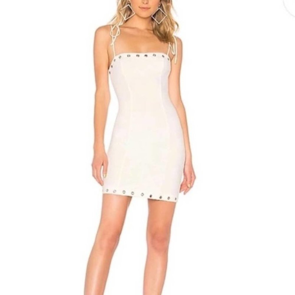 REVOLVE NBD White Mini Grommet Dress